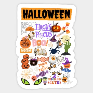 Halloween Collage Sticker